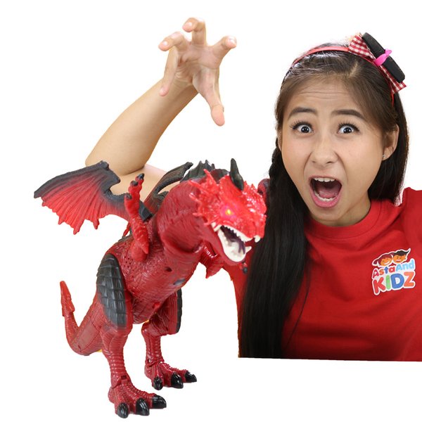 Cruzer Dragon Red Flame with Light &amp; Roaring Sound Big Size