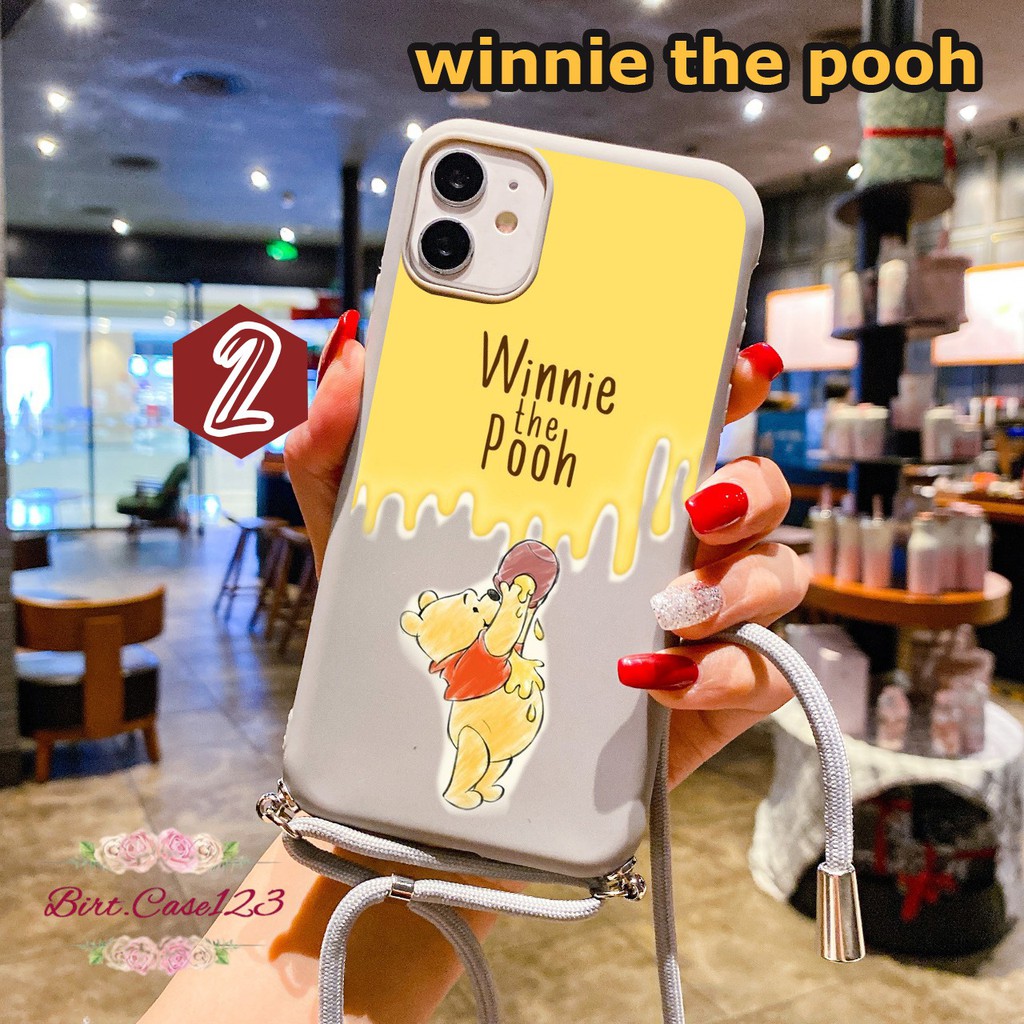 Softcase Slingcase Tali Lanyard Candy WINNIE THE POOH Oppo F3 A77 F5 F11 Pro Youth BC4091