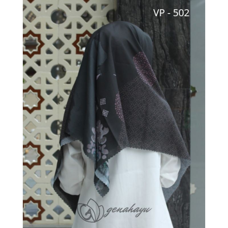 Jilbab Voal Motif Superfine / jilbab segi empat premium motif by Genahayu-VP-502
