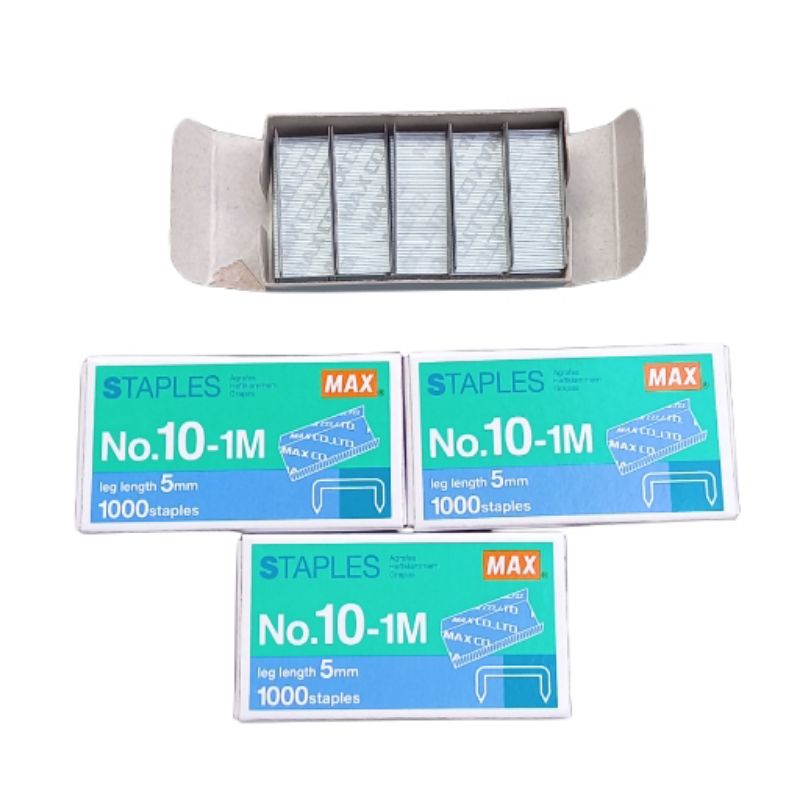 

ISI STAPLES MAX NO.10 / 1BOX STAPLER MAX NO.10 《TULISAN MAXCO》