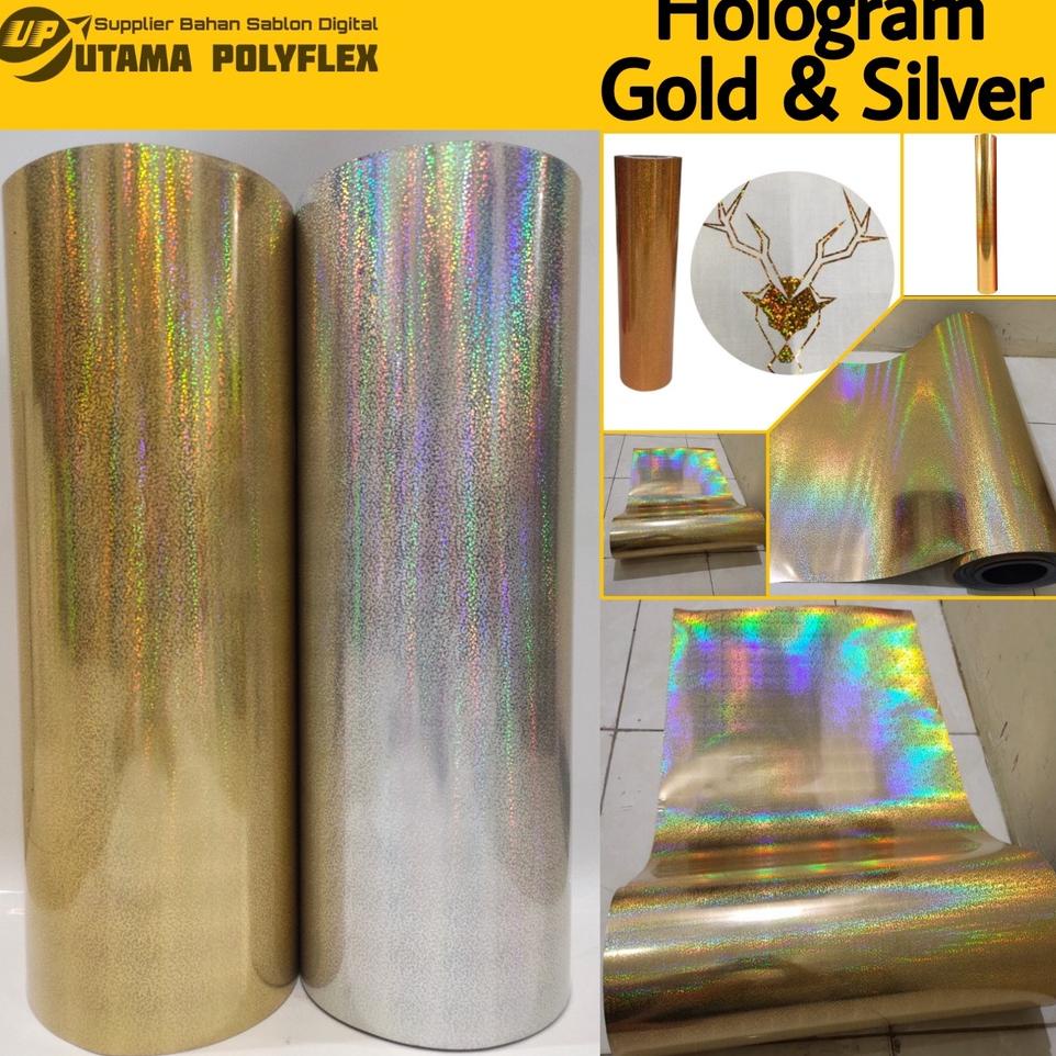 

Tren terbaru Polyflex Hologram Gold Silver Dan Black Premium Quality Meteran / Poliflex Metalic Motif / Polyflek Pet Laser Holo DIJUAL