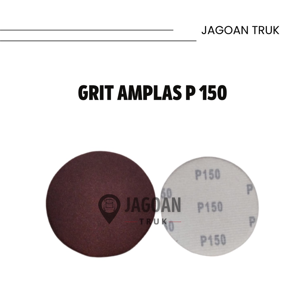 Ampelas Bulat Amplas 4&quot; Inch Grid Grit 60 80 100 120 150 180 220