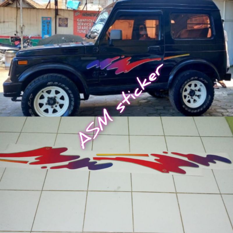 List body stiker Katana Air Tahun 1994 original / List body stiker Katana Jeep