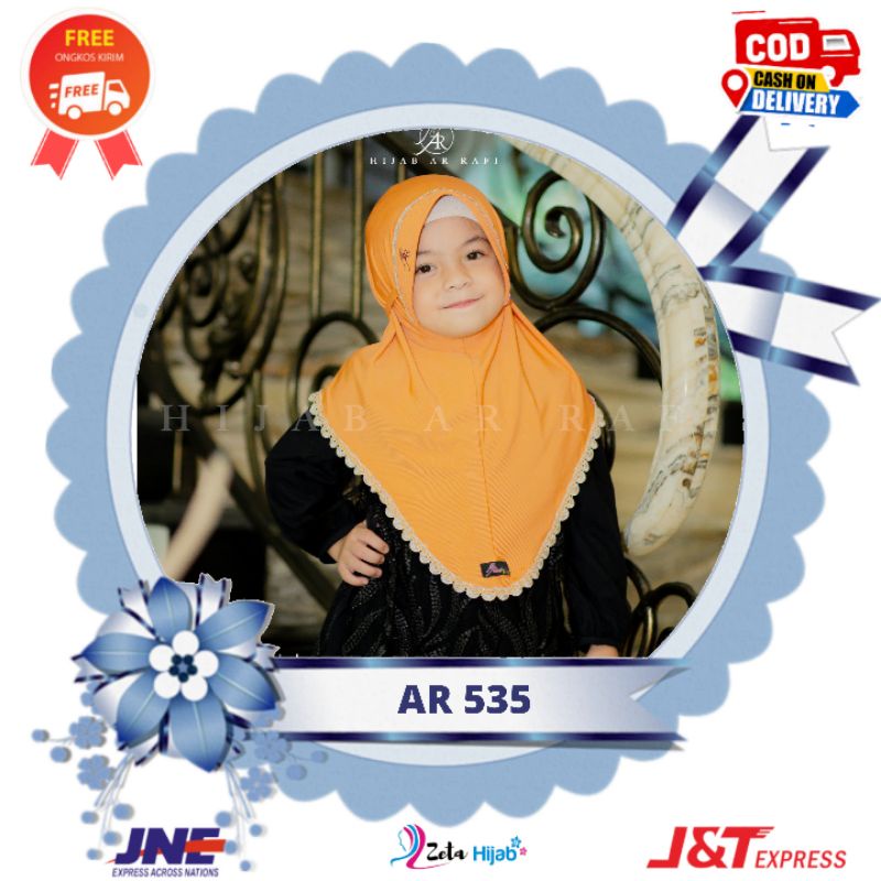 HIJAB JILBAB KERUDUNG  BERGO INSTAN  ARRAFI HIJAB ANAK AR 535 KIDS TEBARU TERMURAH TERLARIS