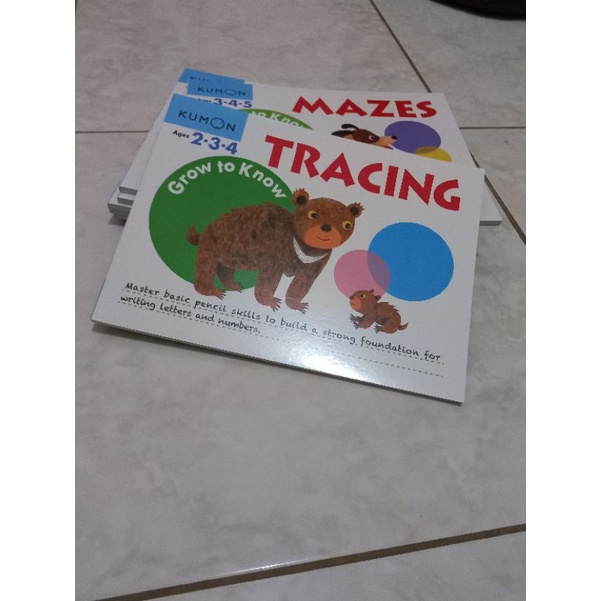 Buku KUMON Calistung tracing tarik garis untuk toodler balita usia 2 3 4 tahun