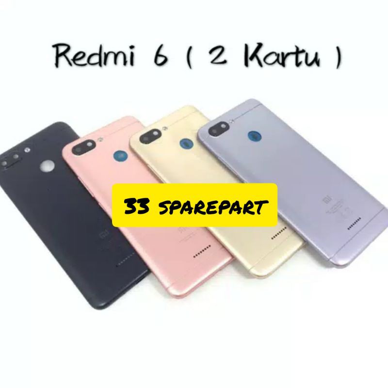 BACKDOR / TUTUP BELAKANG REDMI 6 ORIGINAL