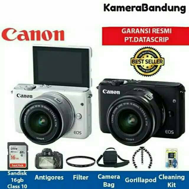 Camera Canon M10 White kamera murah kamera canon kamera bekas camera mirrosless kamera vlog