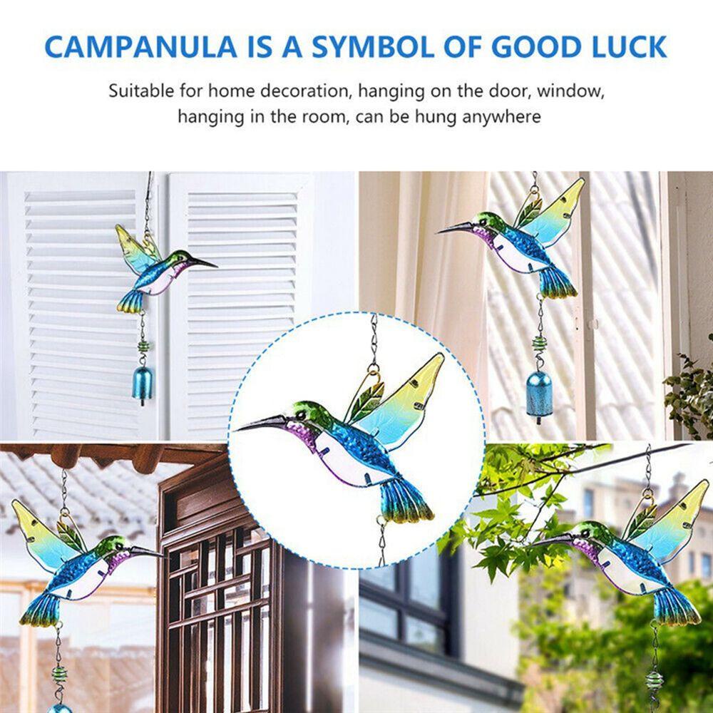Lonceng Angin Desain Hummingbird Elegan Untuk Dekorasi Taman