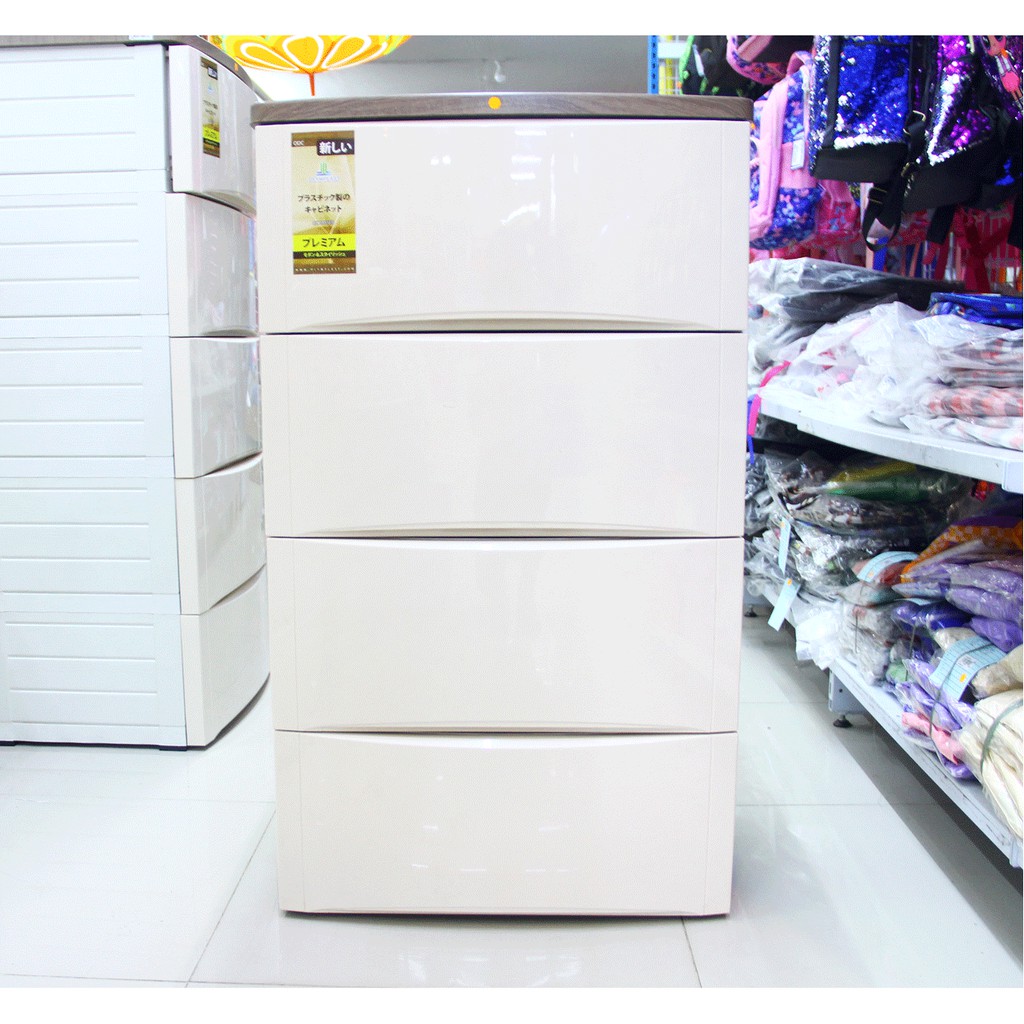 Olymplast - Lemari Baju Pakaian Plastik Drawer Cabinet 4 Susun ODC 04 M