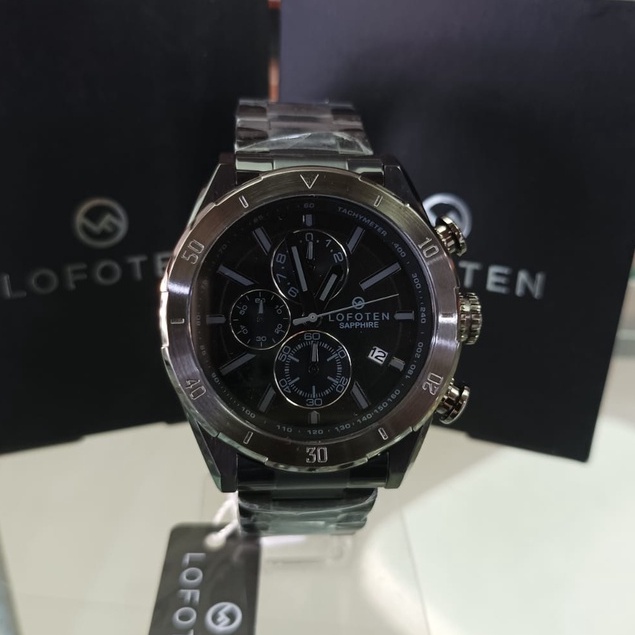 JAM TANGAN LOFOTEN F-6517 MC CHRONO ON ORIGINAL Black DIal