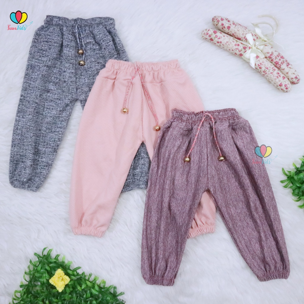 Jogger Molly Uk 6-7 Tahun / Pants Celana Panjang Anak Perempuan Joger Import Cewek Grosir Polos