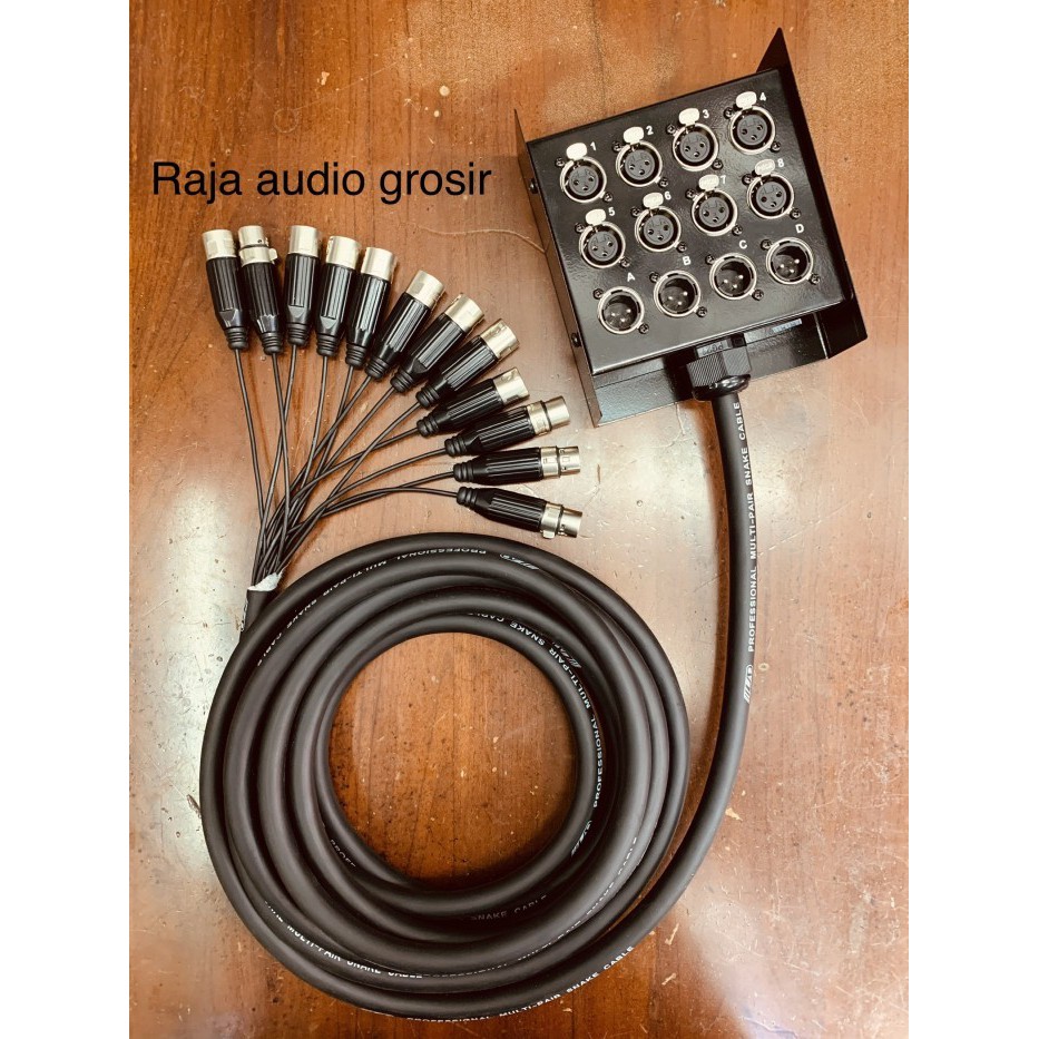 Snake kabel 8 in 4 out panjang 10 meter . Snake cable 12 in 8 out