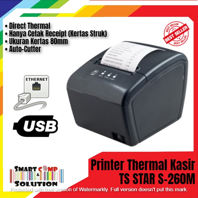 Printer Thermal Kasir Struk 80mm TS STAR S260M / S-260M / 260M - USB