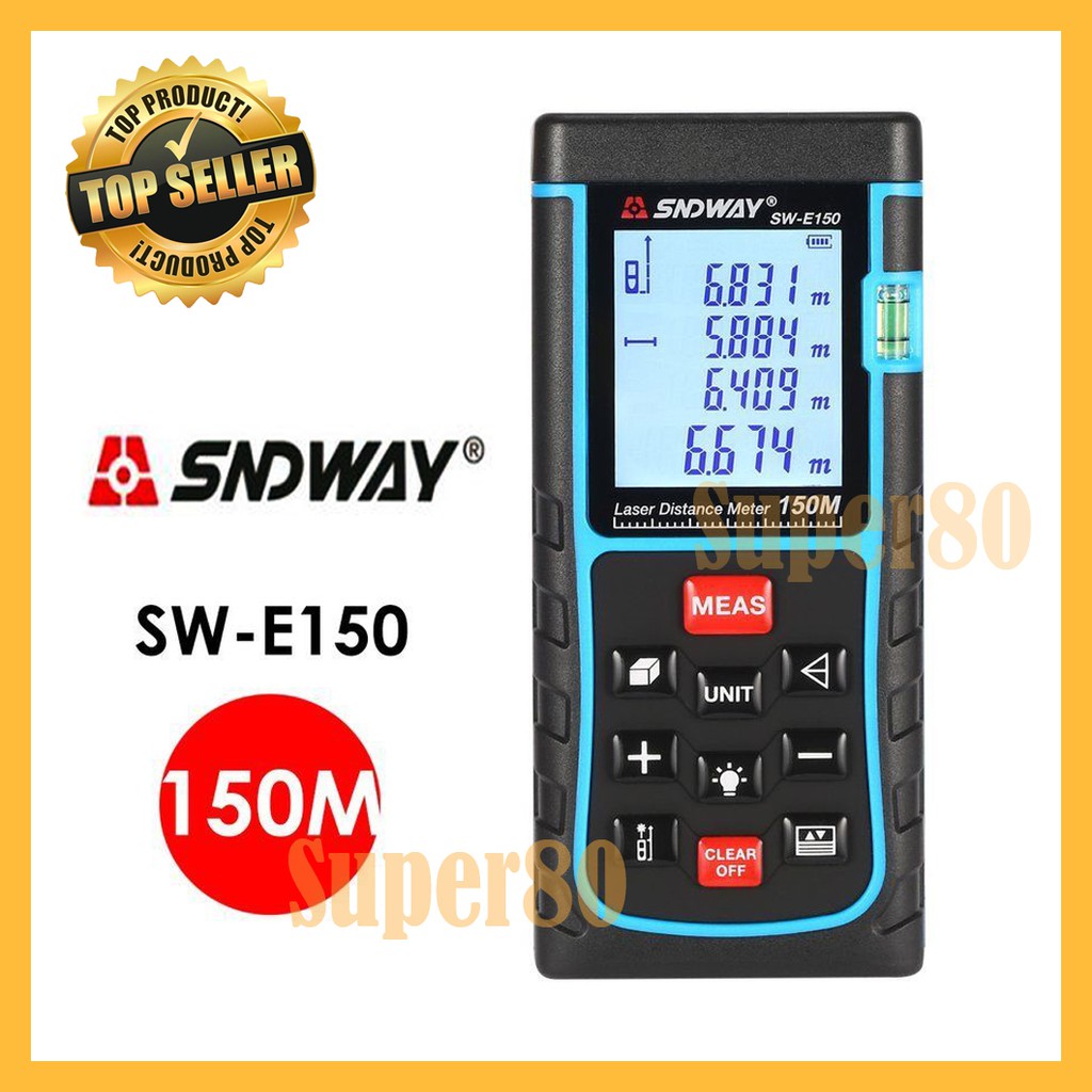 SNDWAY Meteran Laser Distance Meter 40m 100m 150m Digital Rangefinder Alat Ukur Pengukur Jarak