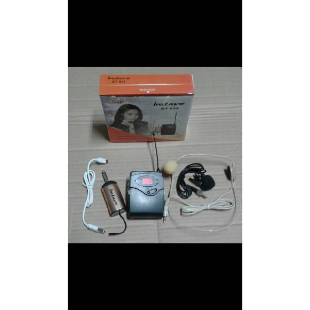 MIC WIRELESS BETAVO BT839 / BT 839 ( CLIP ON + HEADSET MIC ) ORIGINAL