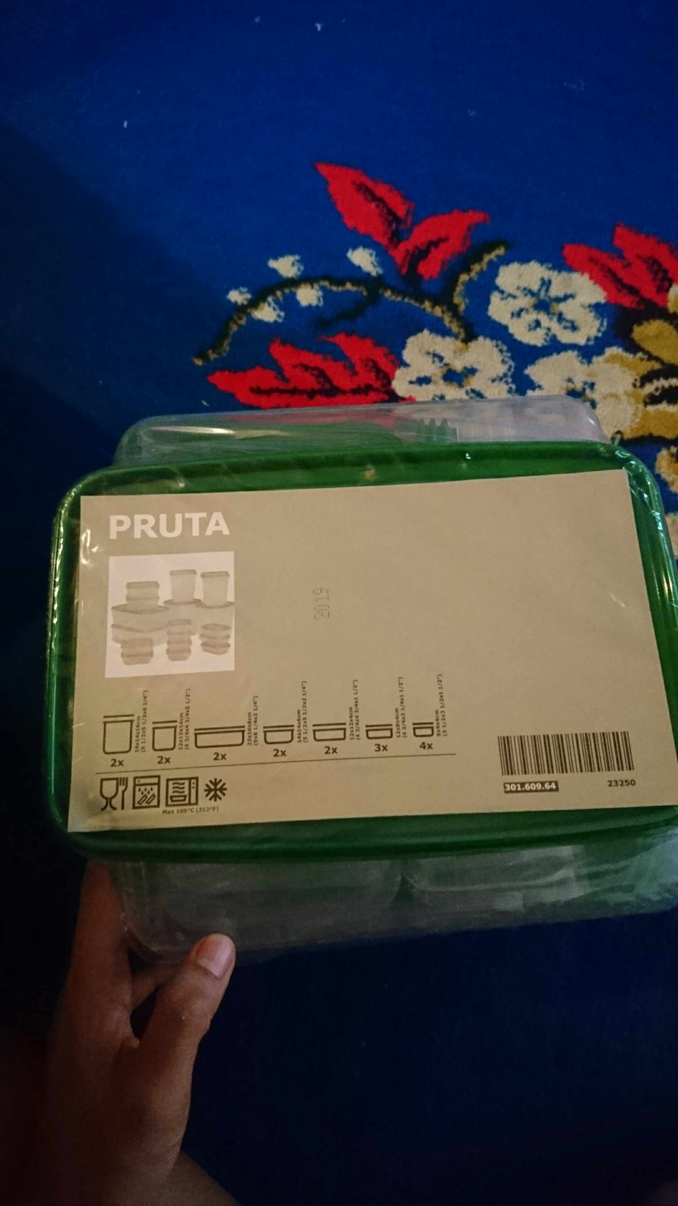 Tempat Makan Set Isi 17pc Transparan Hijau