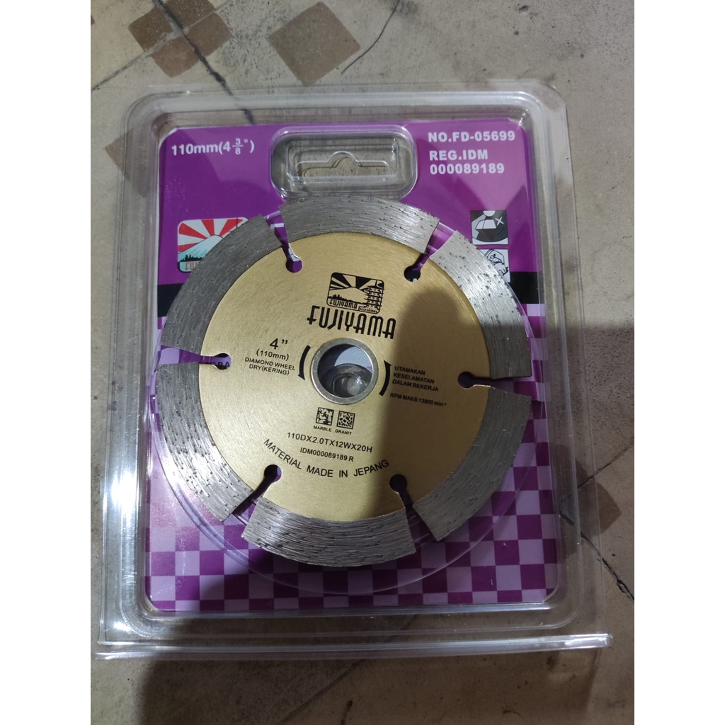 Diamond Wheel Fujiyama 4&quot; Kering - Mata Pisau Potong Granit