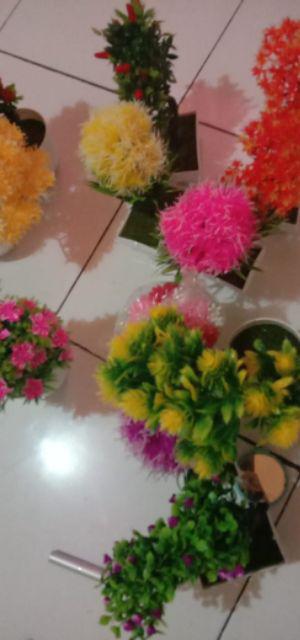 Cod/bonsai Tingkat / Ornamen Tanaman Bunga Bonsai Hias Pot Tanaman Hias Artificial Flower Bp1103