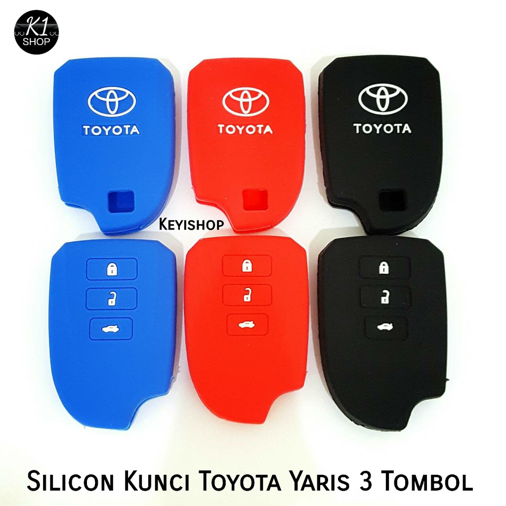 Cover Silicon Kunci Mobil Toyota Yaris 3 Tombol