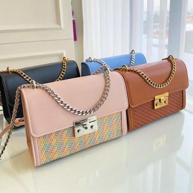 CK WOVEN BOXY CHAIN STRAP BAG ORIGINAL