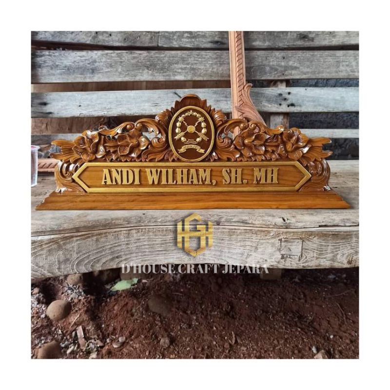 

Papan Nama Meja Kantor Ukiran Cantik Asli Jepara