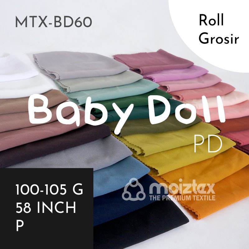 BAHAN KAIN  CERUTI BABY DOLL PREMIUM (WAJIB TANYA STOK KE ADMIN)MIN ORDER 1 ROLL