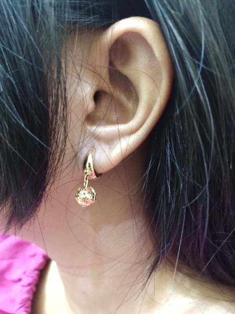 Anting wanita // anting klip koncer bola krawang // anting lapis emas // perhiasan // anting-3