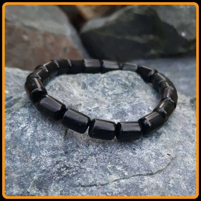 Promo Gelang Natural Black Jade Tabung 7mm Super Terapi