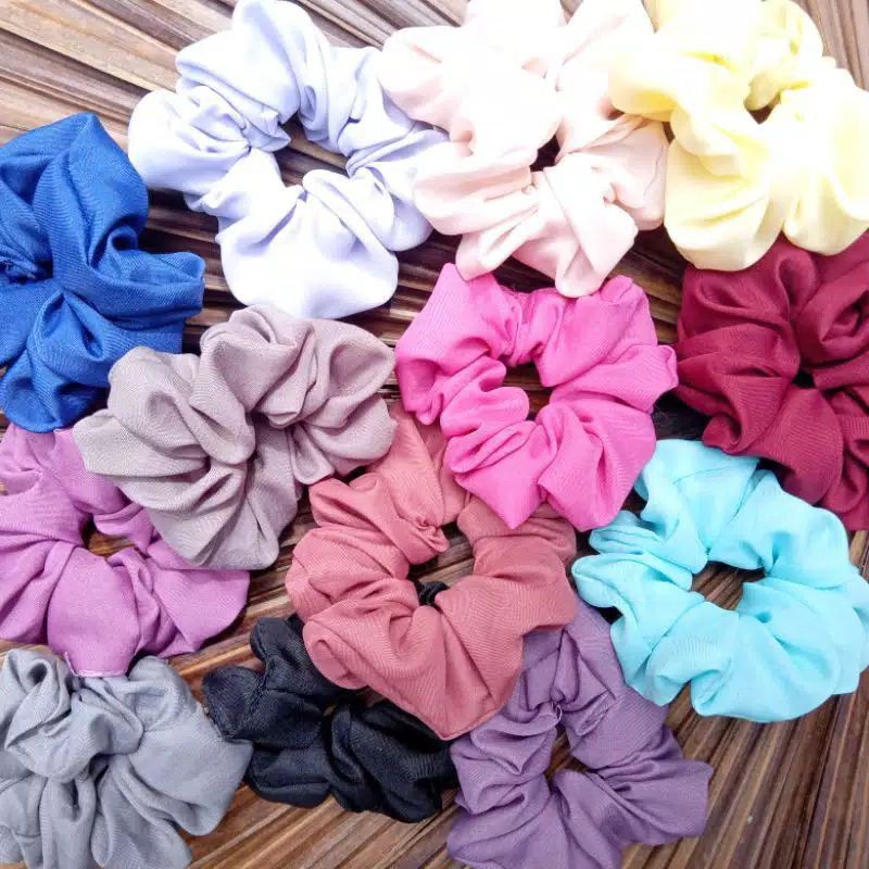 Scrunchie Ikat Rambut Ponytail Elastis Kunciran Rambut Murah