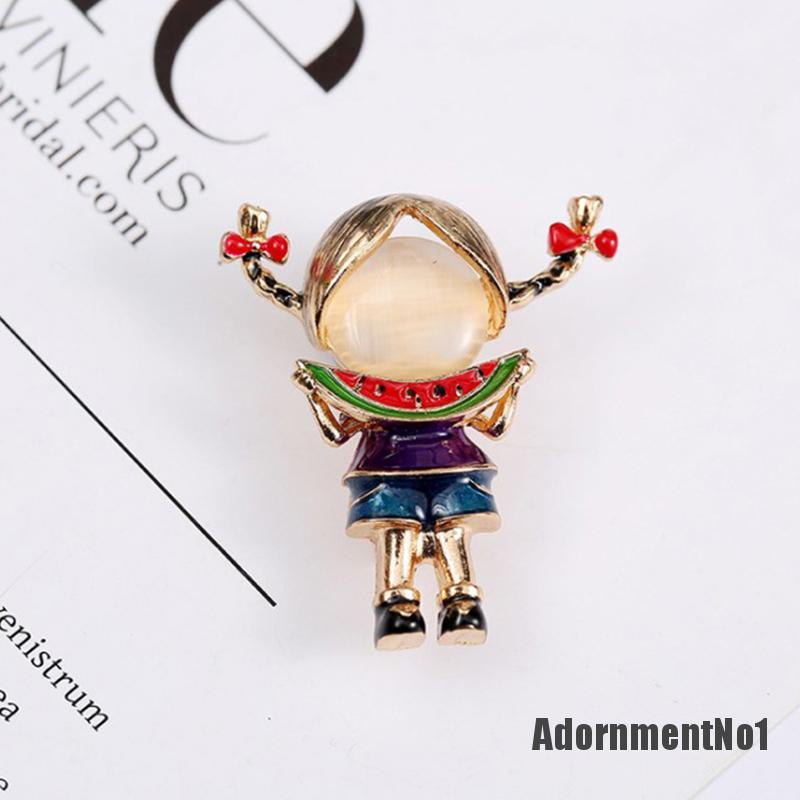 (Adornmentno1) Bros Pin Enamel Desain Gadis Untuk Wanita