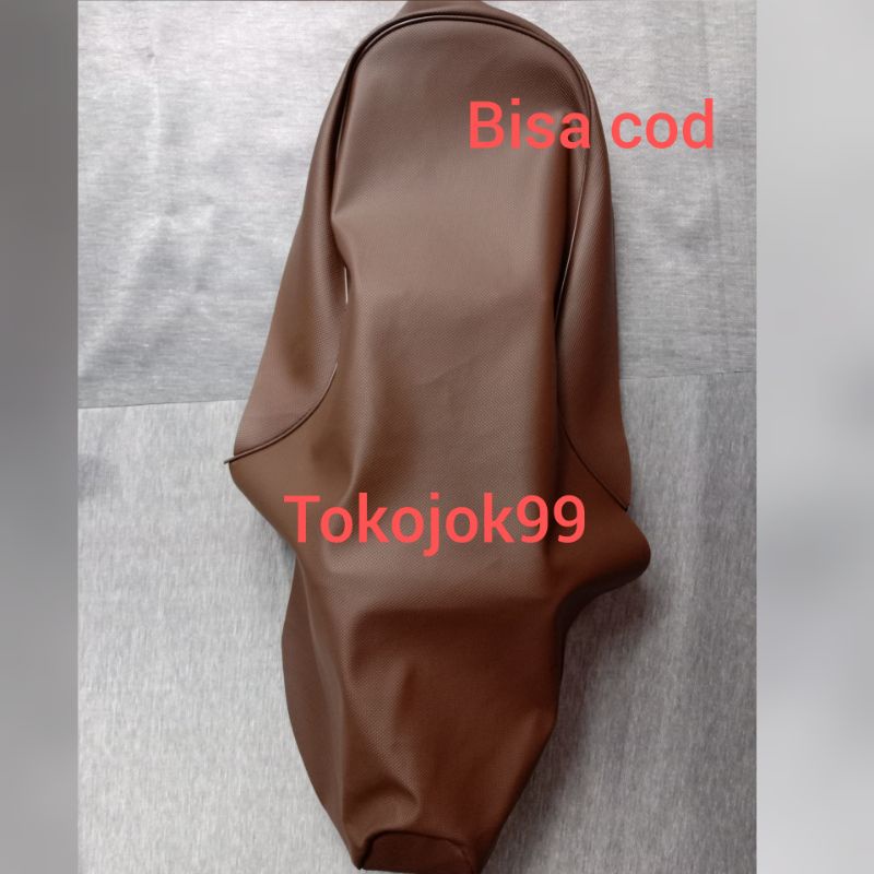kulit jok motor original Scoopy coklat