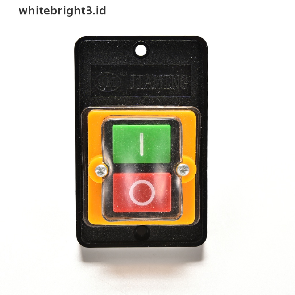 (whitebright3.id) Kao-5 Saklar Tekan ON / OFF 10A 380V Tahan Air Bahan Plastik Untuk Mesin Bor