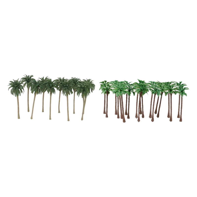 40 Pcs Coconut Palm el Trees/Scenery el Plastic Artificial Layout Rainforest Diorama