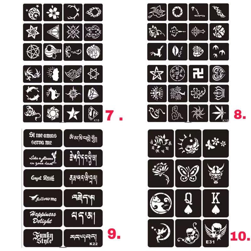 [BESTSELLER] Henna Tatto Temporary Sticker Template