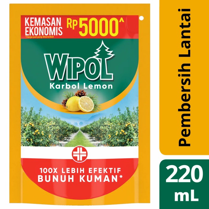 Wipol - Karbol Lantai 220Ml Wipol Karbol Cairan Pembersih Lantai #98