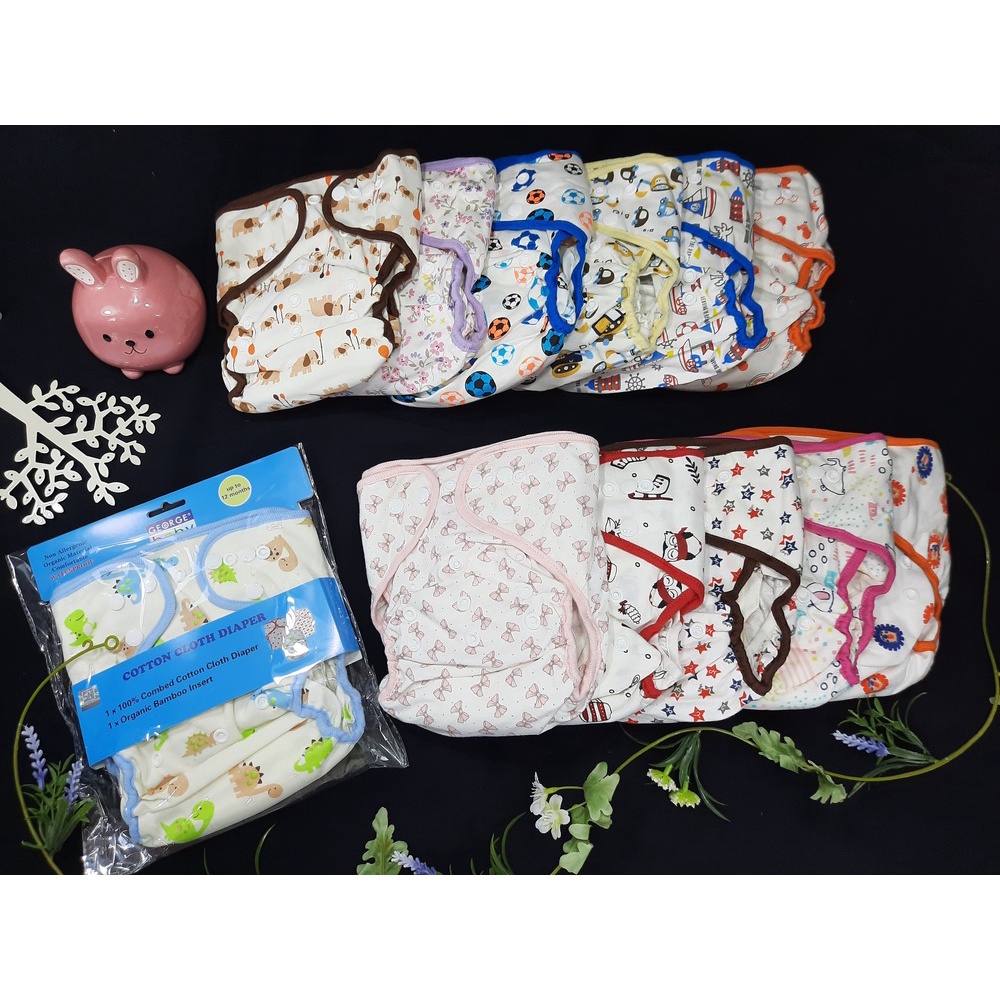 Cloth Diapers Bamboo Cotton One Size George / Popok kain George Baby / CLDC