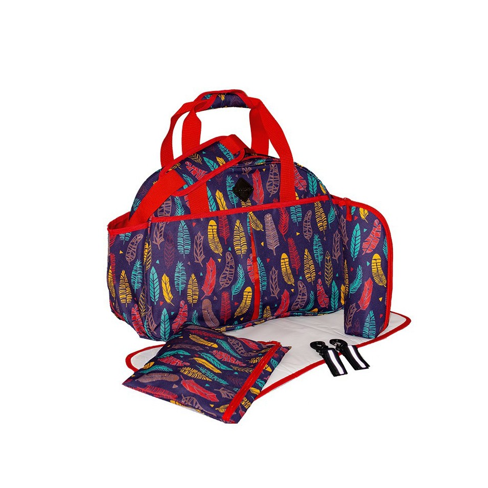 Okiedog Freckles Purple Feather Travel Bag