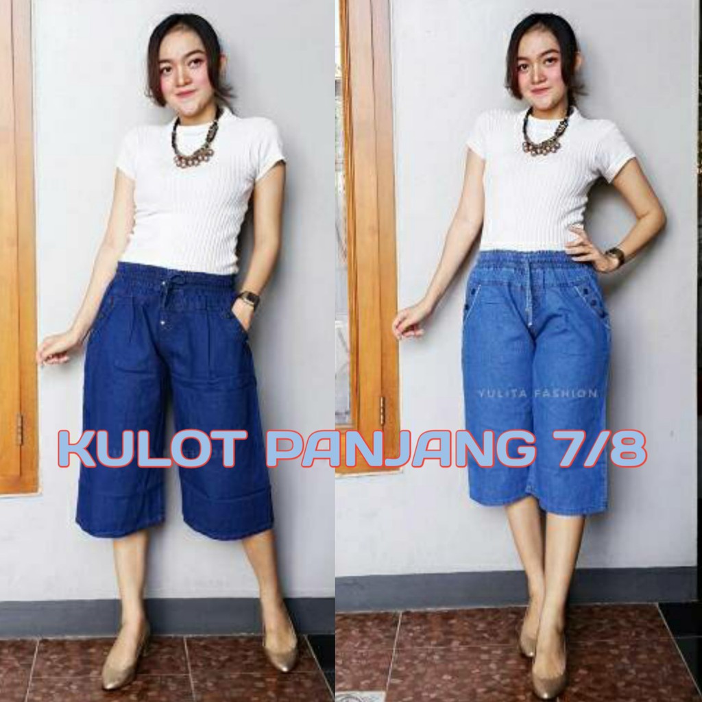 YULITA KULOT JEANS PENDEK 7/8 DAN 3/4 SIZE STANDART DAN JUMBO