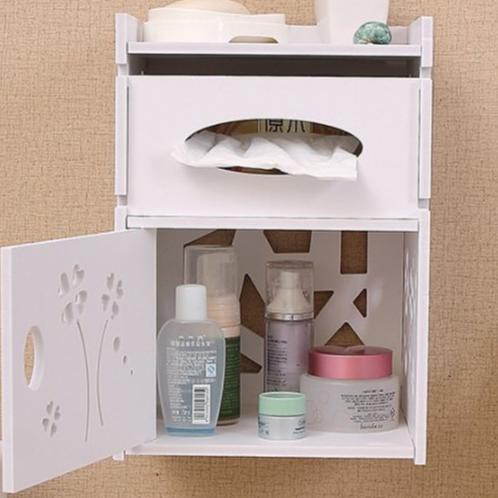 Limited!! Rak Gantung Dinding Pajangan Kayu WPC Serbaguna Susun Tempat Remote Hp Sisir Kosmetik Pern