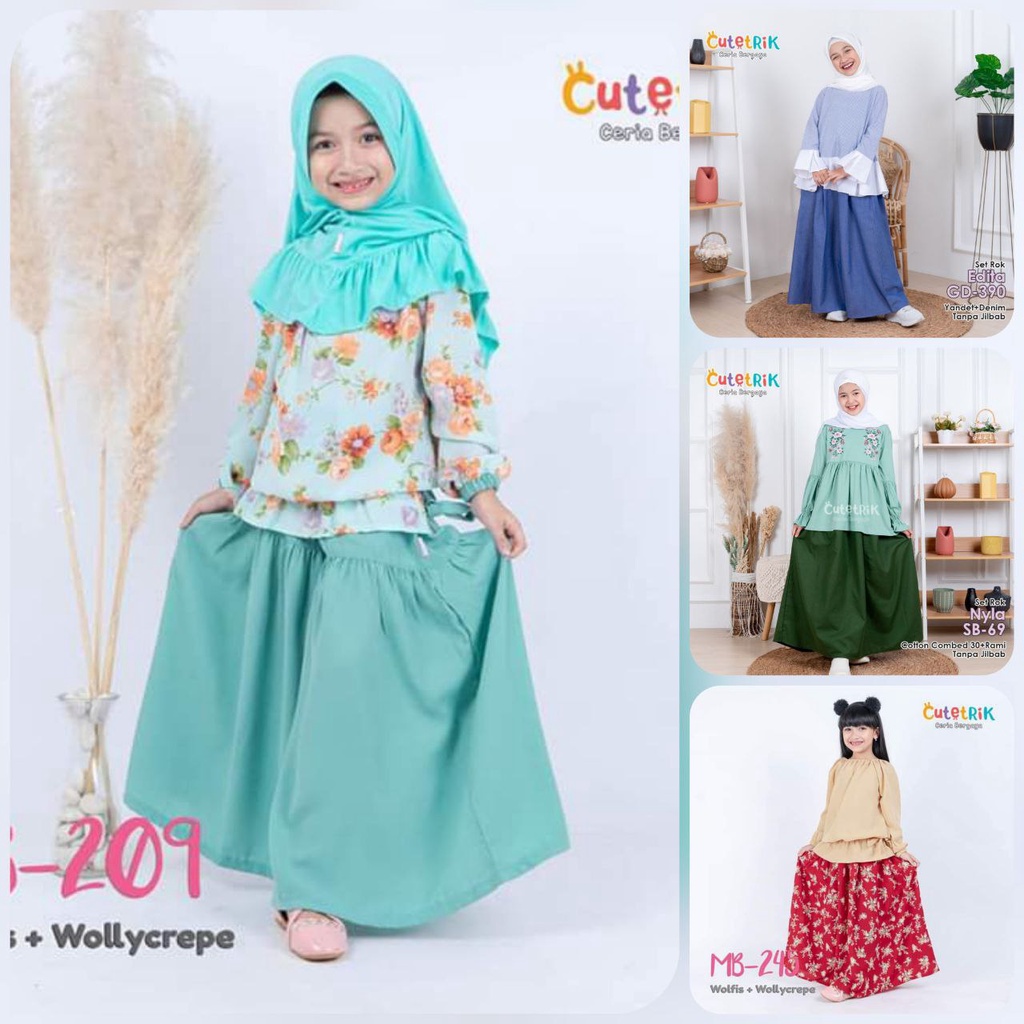 Best Seller Set rok anak Cutetrik Set Rok Nyla SB69 Setelan rok Edhita GD390  MB209 MB245 Stelan Baj