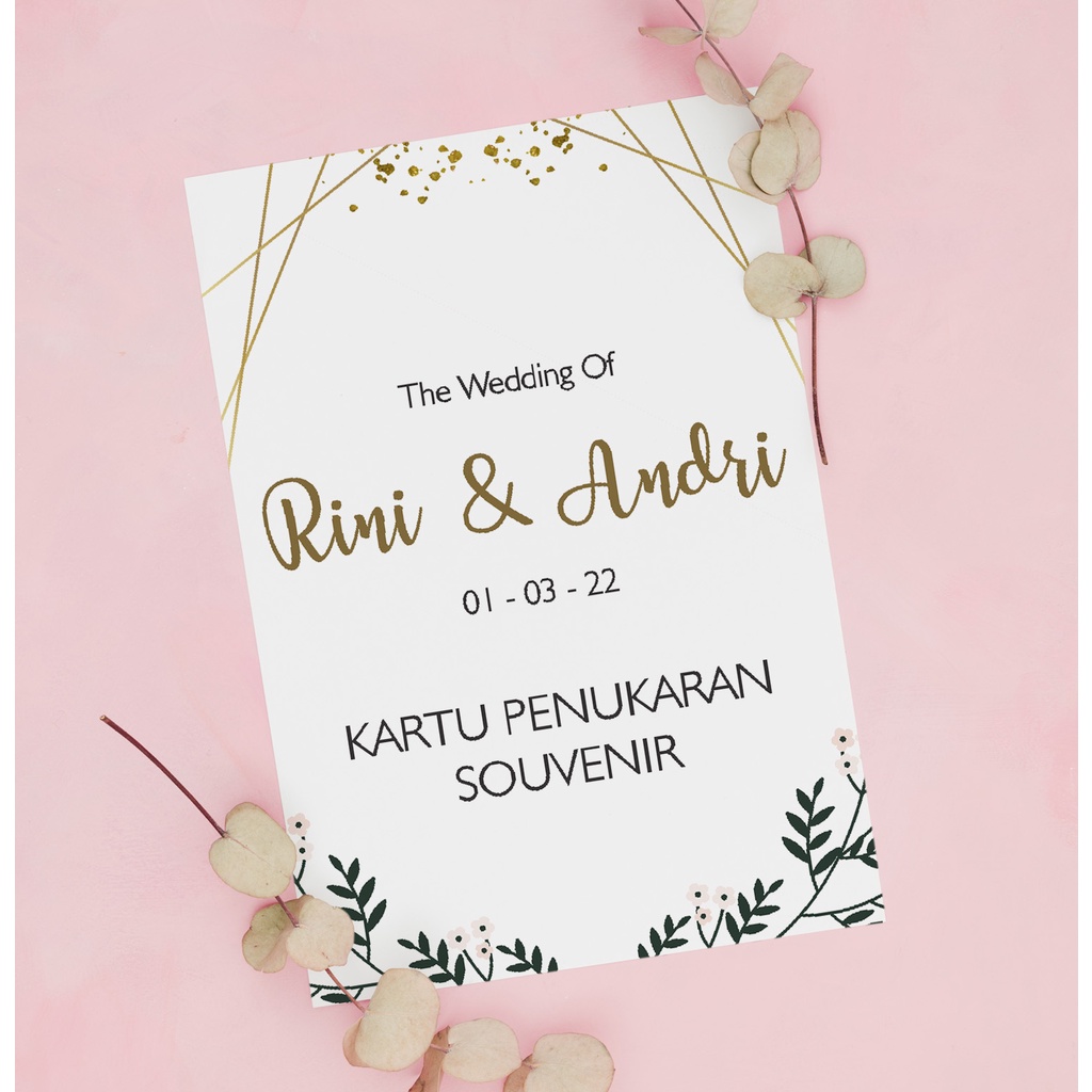 Kartu / Voucher Souvenir | Kartu Pengambilan Makanan | Kartu Ucapan Terimakasih Pernikahan | Wedding