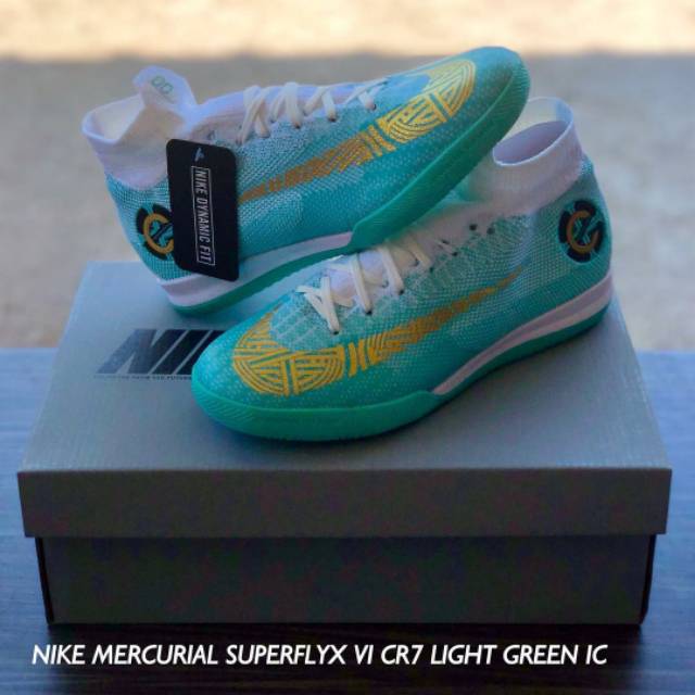 Sepatu futsal nike mercurial superflyx Vl CR7 light green IC