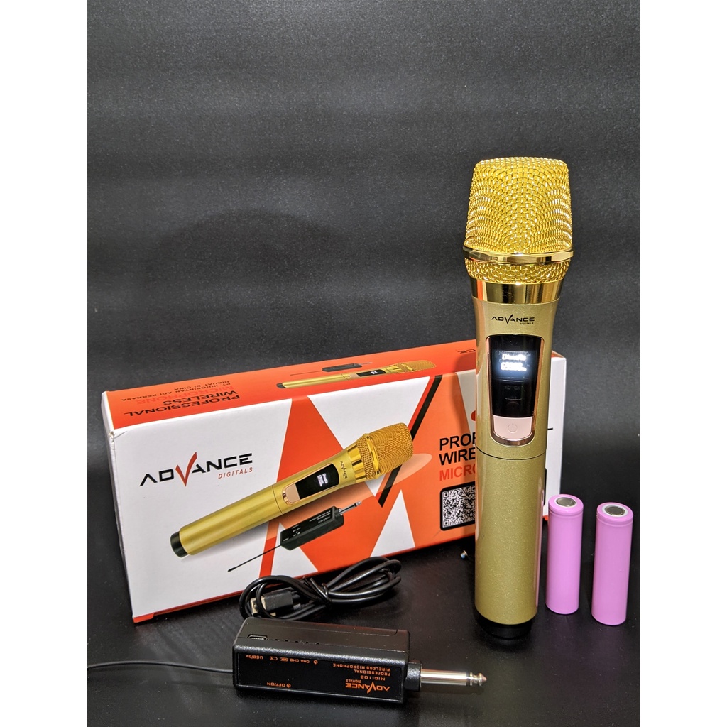 Microphone Wireless Profesional Advance 101 / 102 / 103 / 104 Mic Wireless Bisa Semua Speaker Original MIC-101 Vocal Karaoke