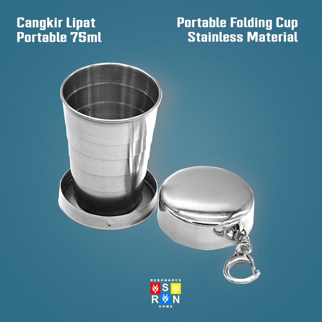 Cangkir Lipat Stainless Portable 75ml / Resonance Home