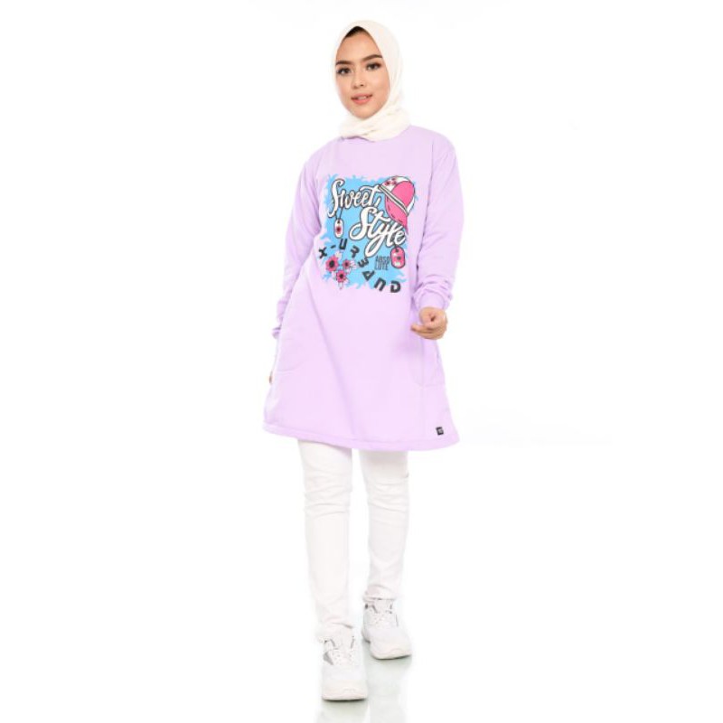 X-Urband Sweater Wanita Zahira Tunik / Sweater Tunik Wanita A126