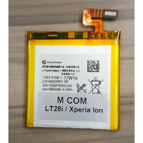 Battery Batre Baterai Mcom Sony Xperia Ion LT28i LT28 LT 28 LIS1485ERPC