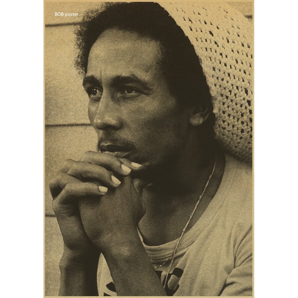 Poster Gambar Bob Marley Retro Nostalgia Old Reggae Rock