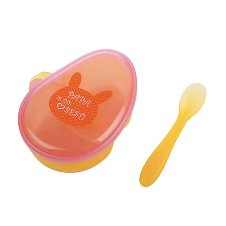 KANDILA BABY  FEEDING BOWL + SPOON SET / KDL 022-4 / Tempat Makanan Bayi Mangkuk Sendok