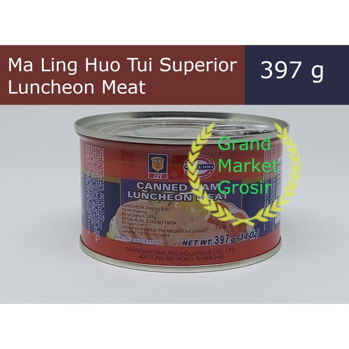 

Ma Ling Pork Superior Salt Dry Cured Aroma Flavour (HuoTui) kaleng