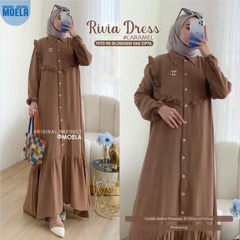 Rivia Dress Crinkle Airflow Premium LD 105 Moela Berlabel